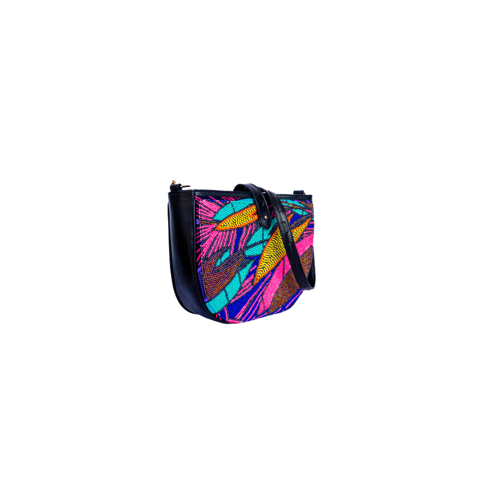 Multi Colour Leaves | Embellished Luxury bucket Bag