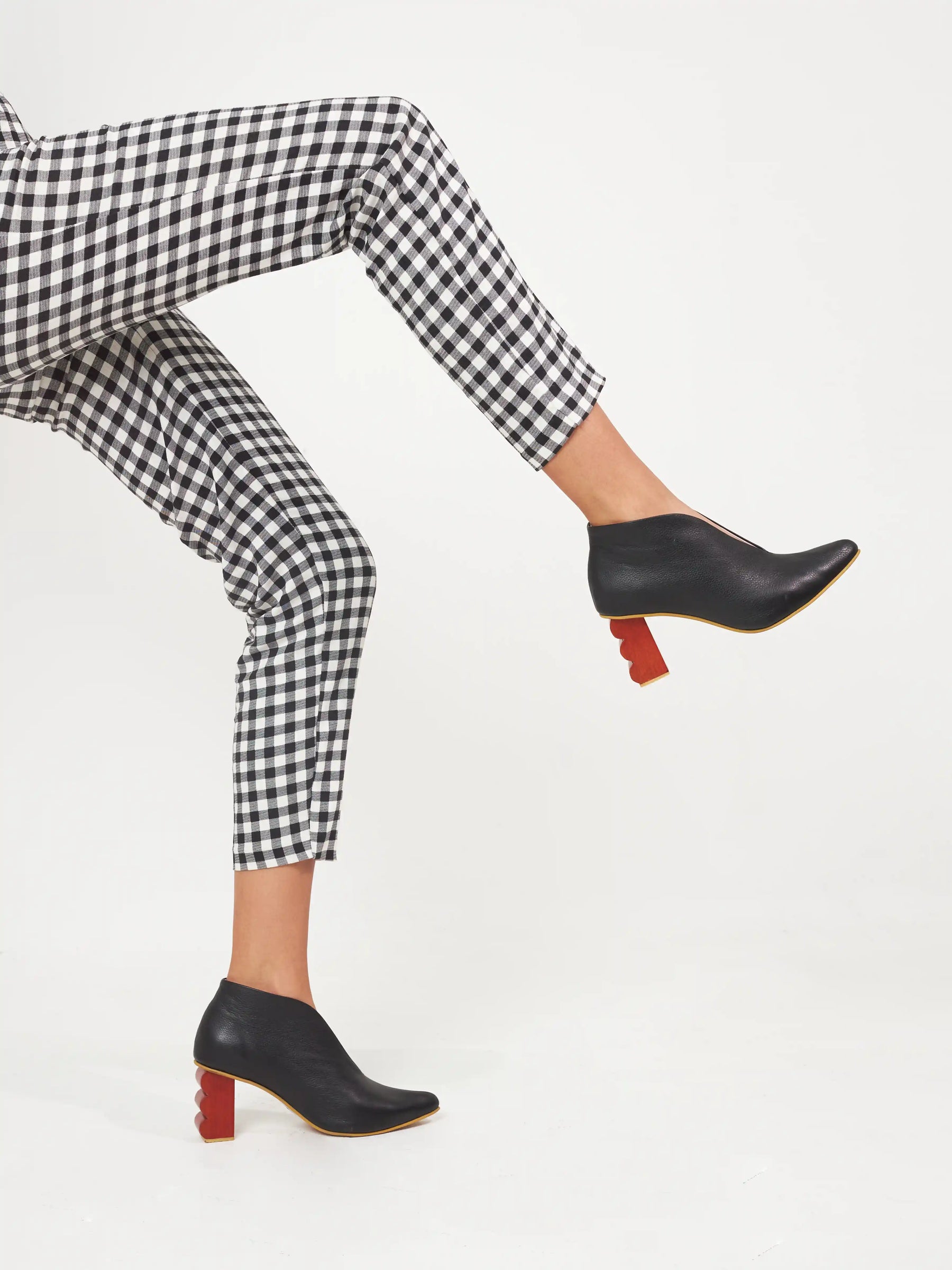 Liza Black Wave Heel Bootie