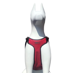 Donatello Luxe Leather Dog Harness - Red & Brown