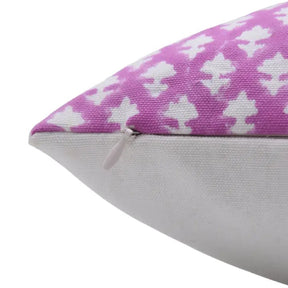 Beautiful Hand Block Printed Thick Cotton White Pillow Cover- Pinkcity Jaal