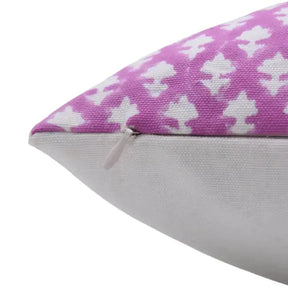 Beautiful Hand Block Printed Thick Cotton White Pillow Cover- Pinkcity Jaal