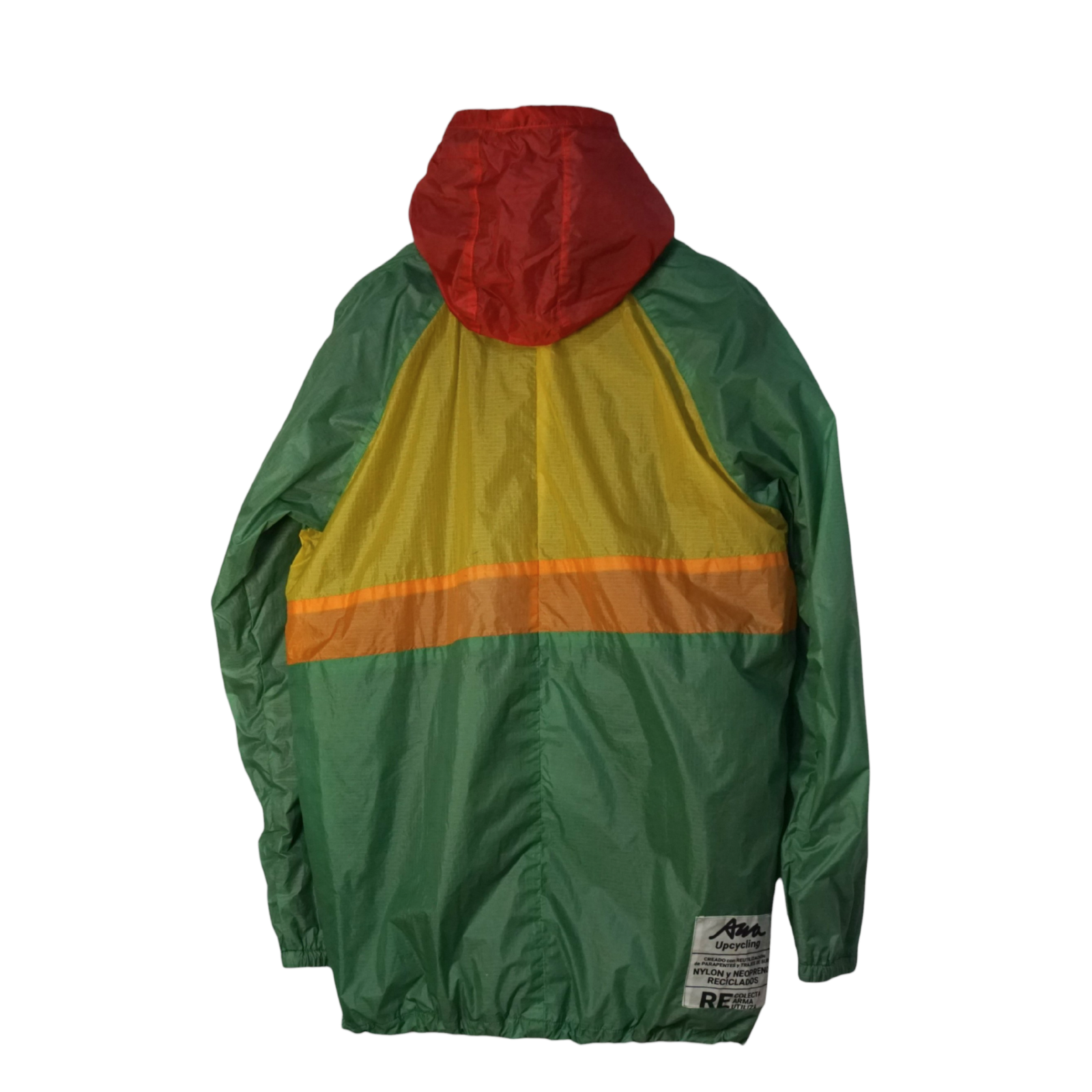 Sustainable Windbreaker Jacket Green/Red