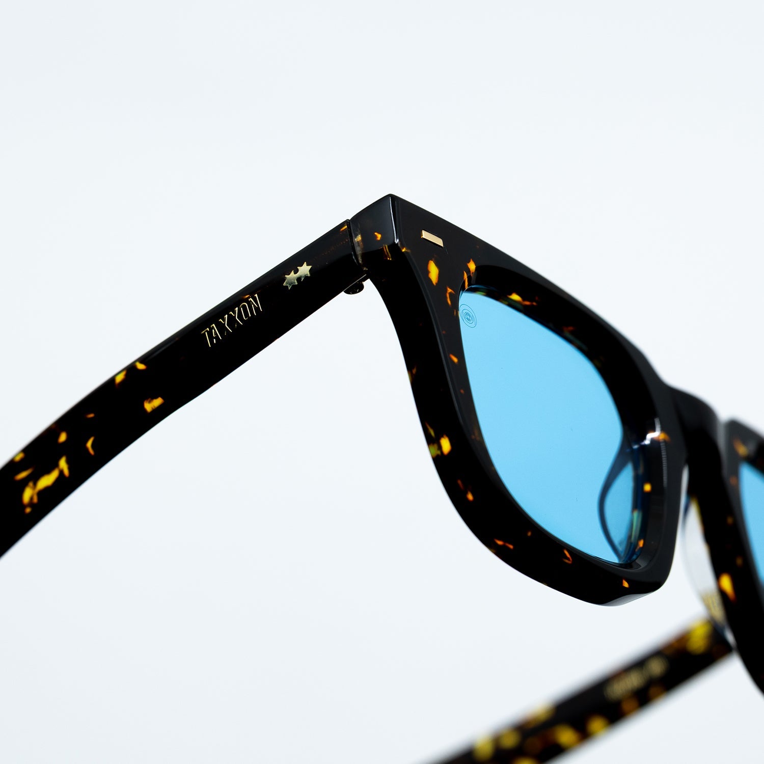 Zid Sunglasses with Tortoise Frame & Light Blue Lens