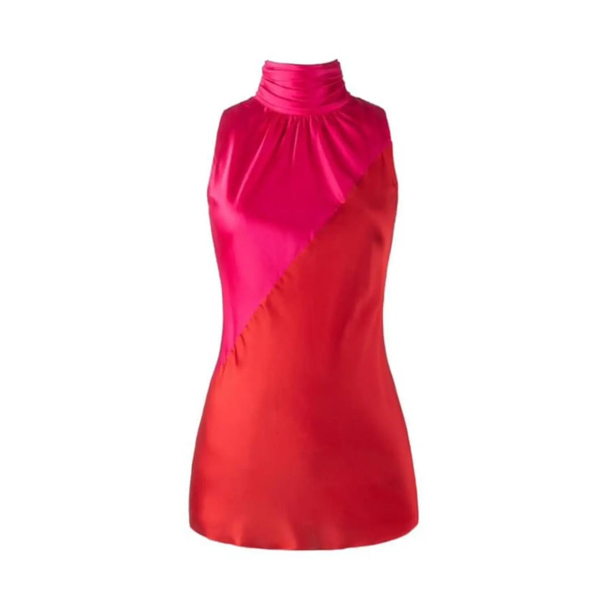 Yera Silk Color Block Top
