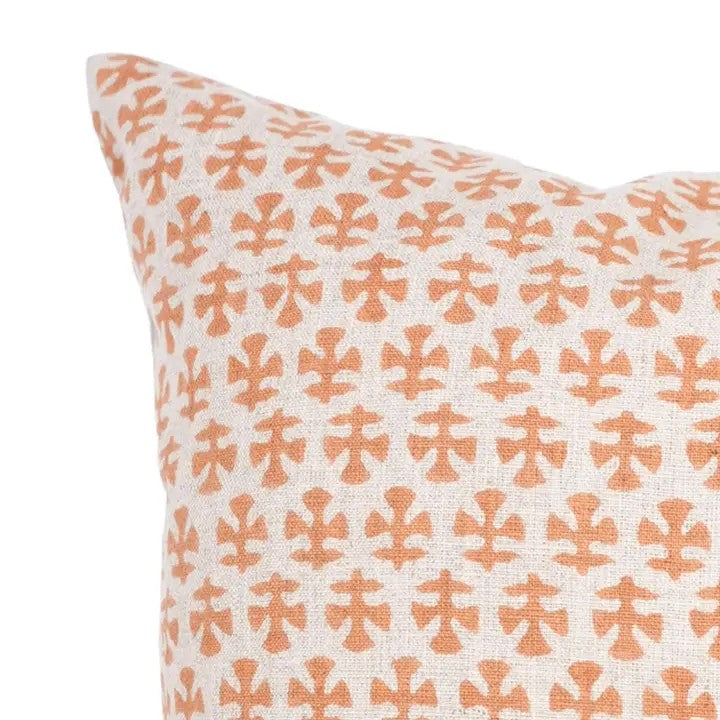 Beautiful Hand Made Block Print Pure Linen Pillow Cover - Bindika