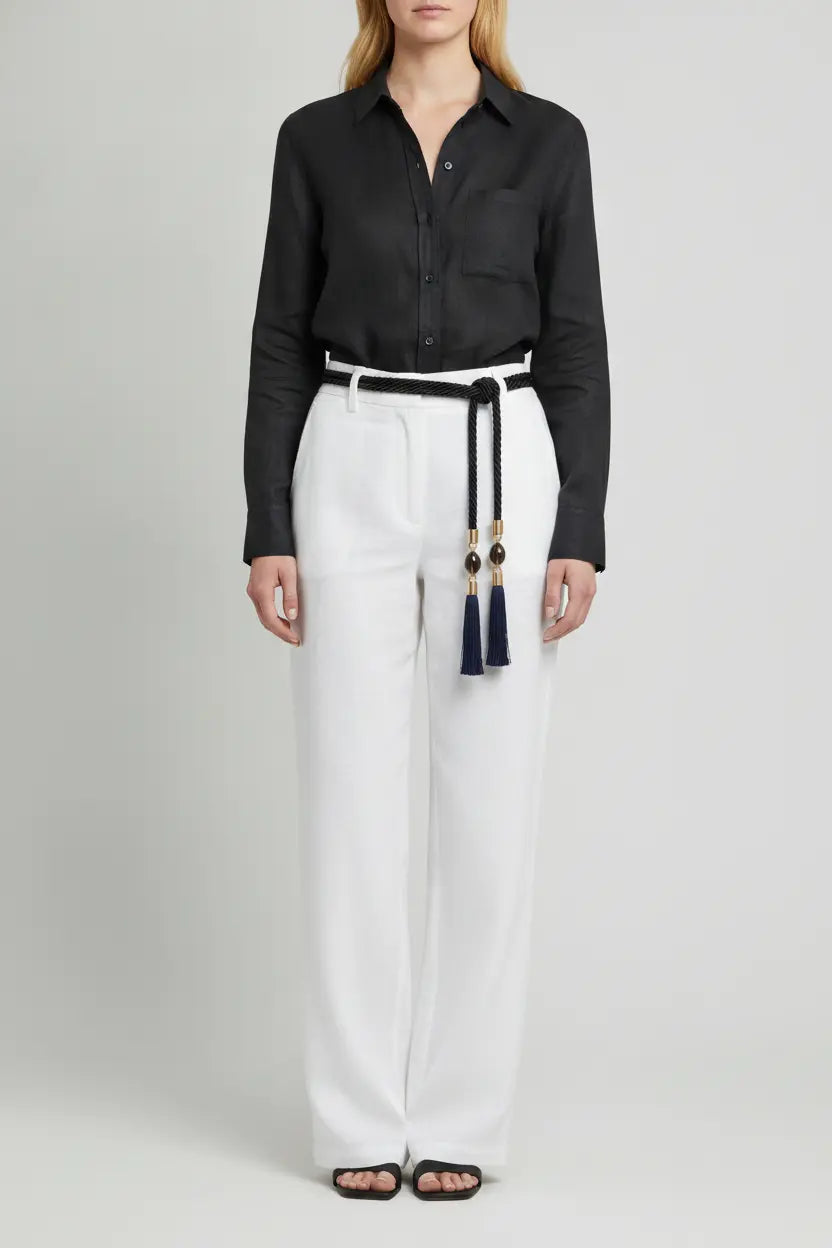 Silk Tassel Belt with Quartz