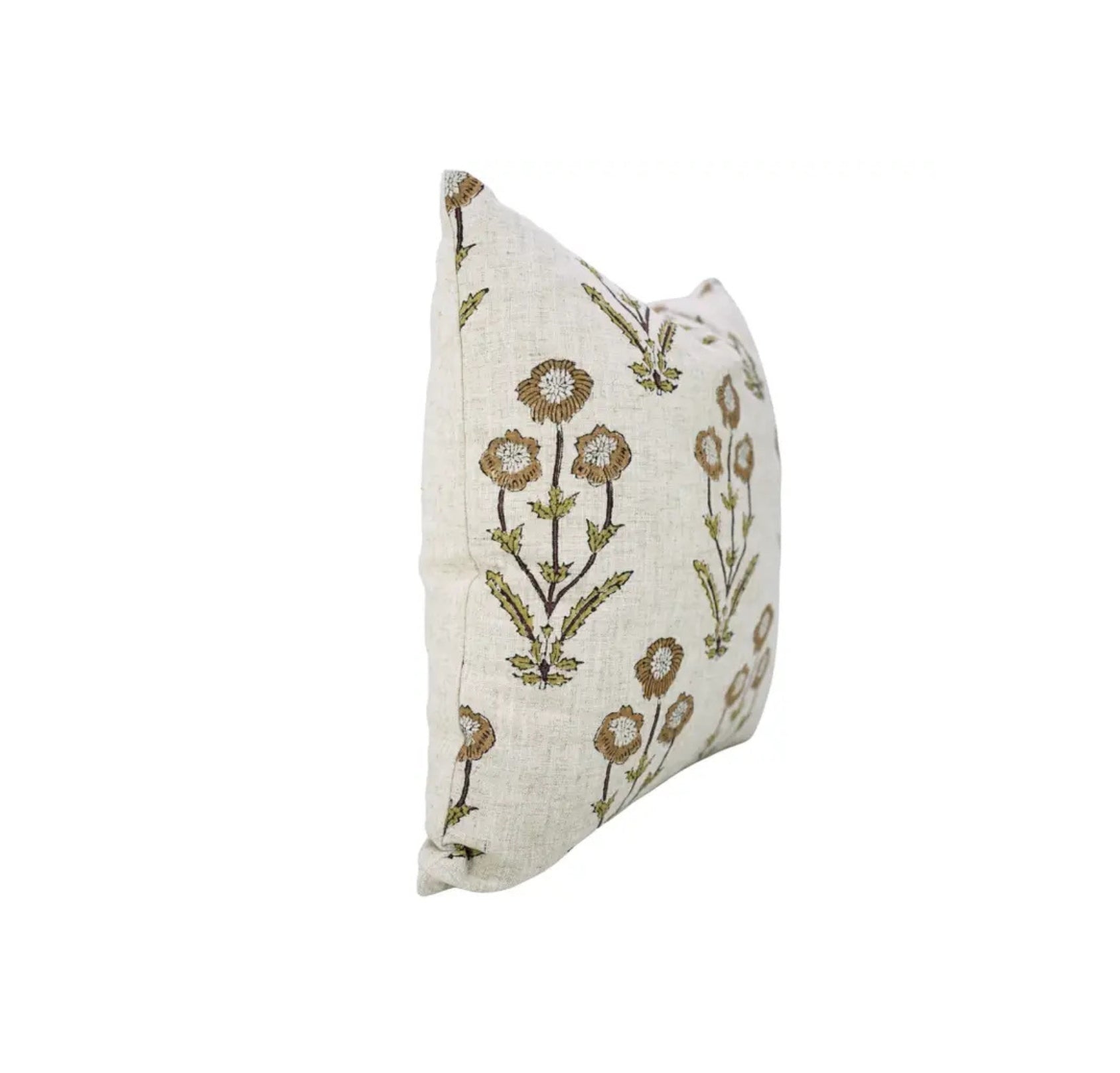 Unique Hand-Block Printed Design Viscose Linen Pillow Cover - Amitabh