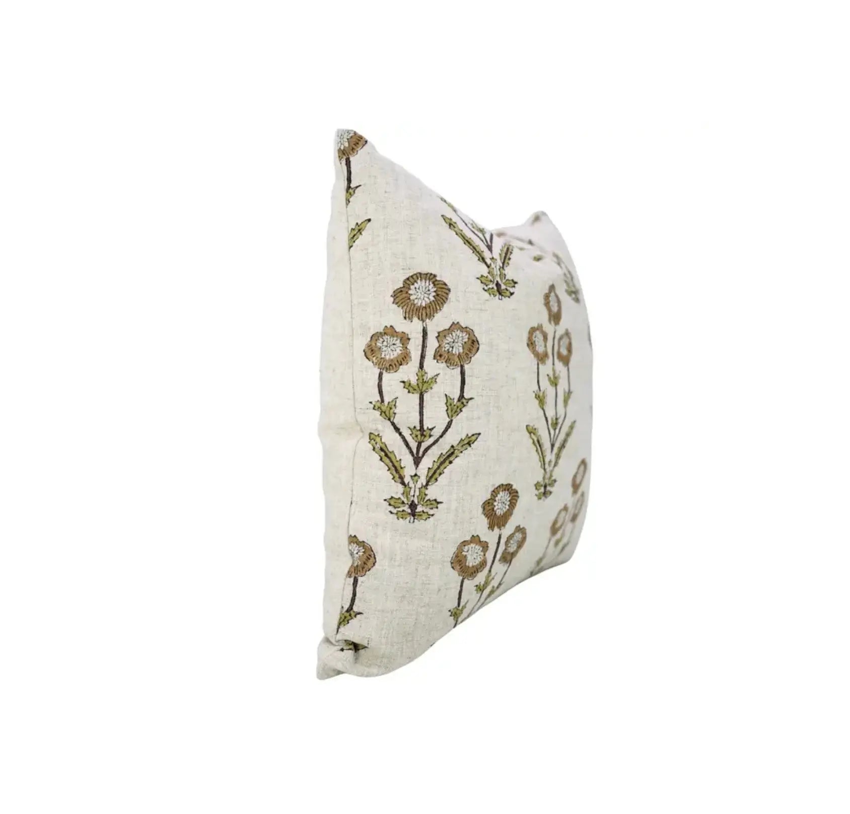 Unique Hand-Block Printed Design Viscose Linen Pillow Cover - Amitabh