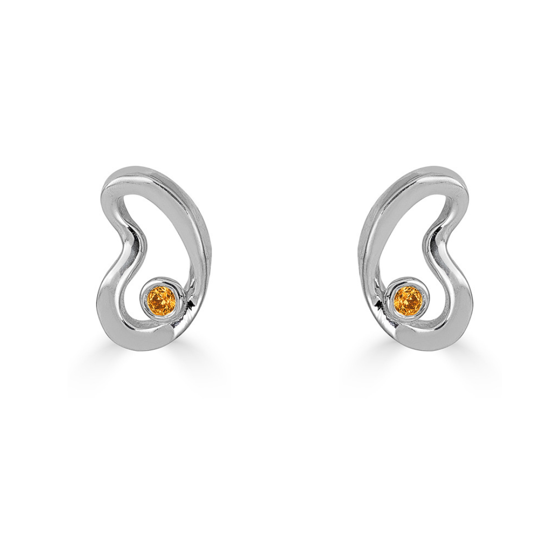 Sahab Birthstone Studs in Silver