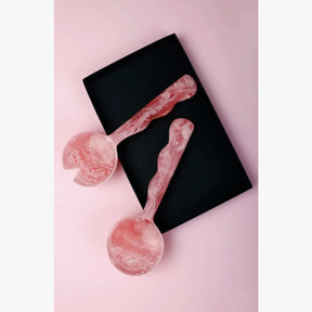 Resin Salad Server- Pink (Set of 2), 12.40 x 3.93 Inches