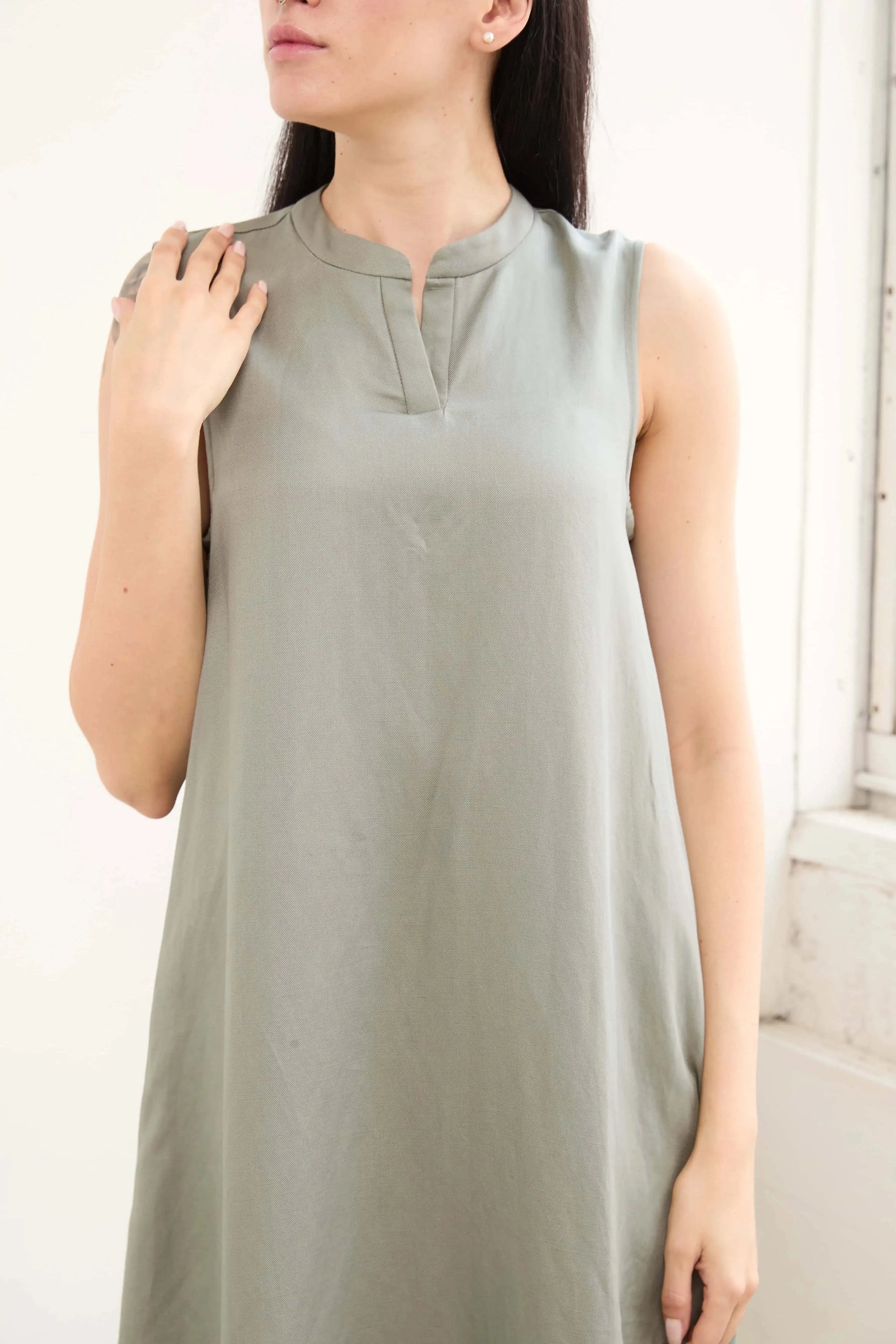 A-line Midi Dress In Tencel™ & Linen