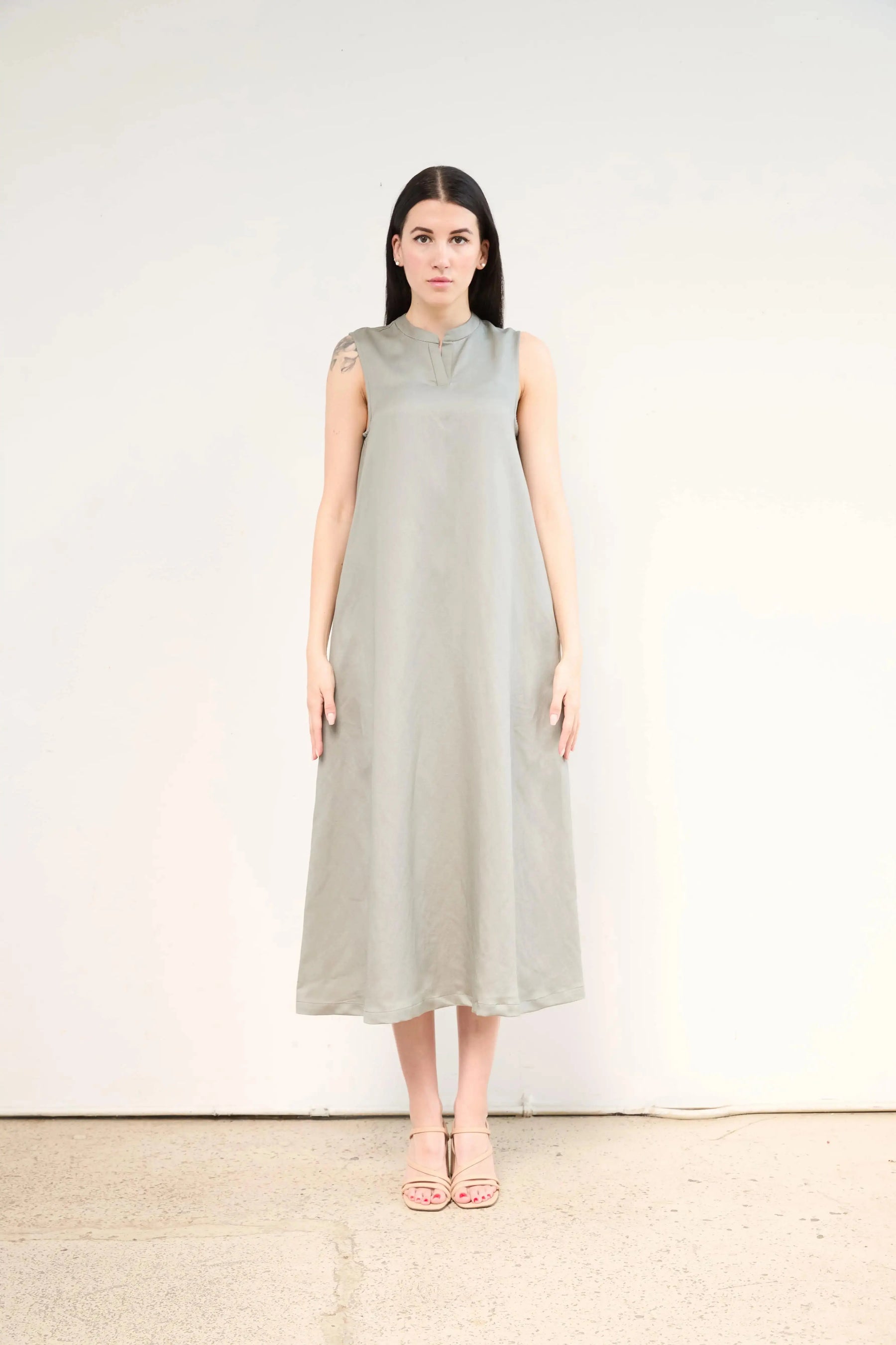 A-line Midi Dress In Tencel™ & Linen