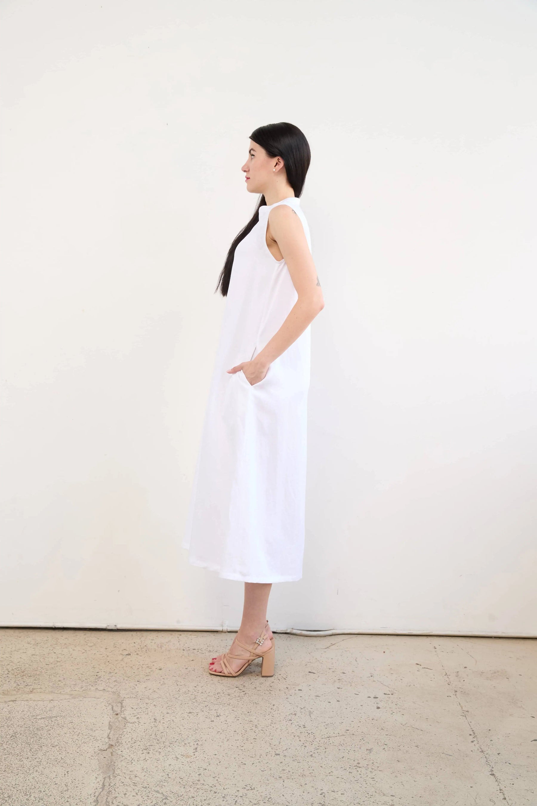 A-line Midi Dress In Tencel™ & Linen