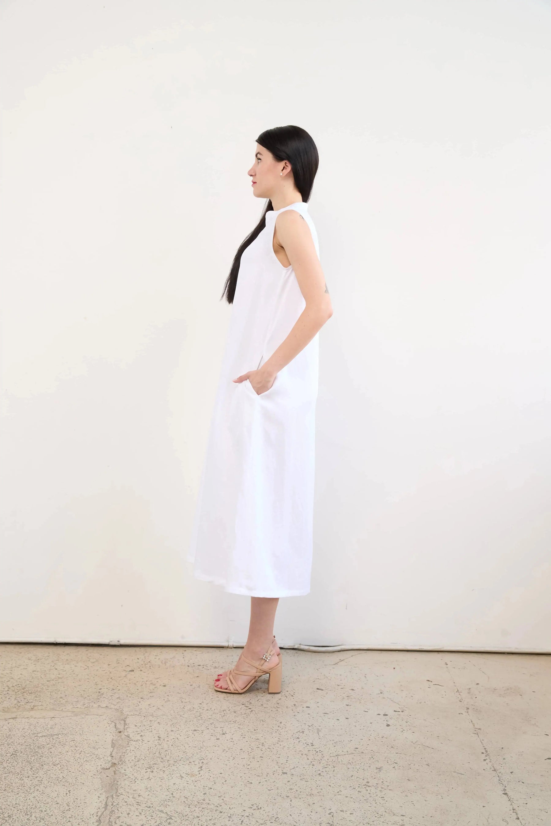 A-line Midi Dress In Tencel™ & Linen