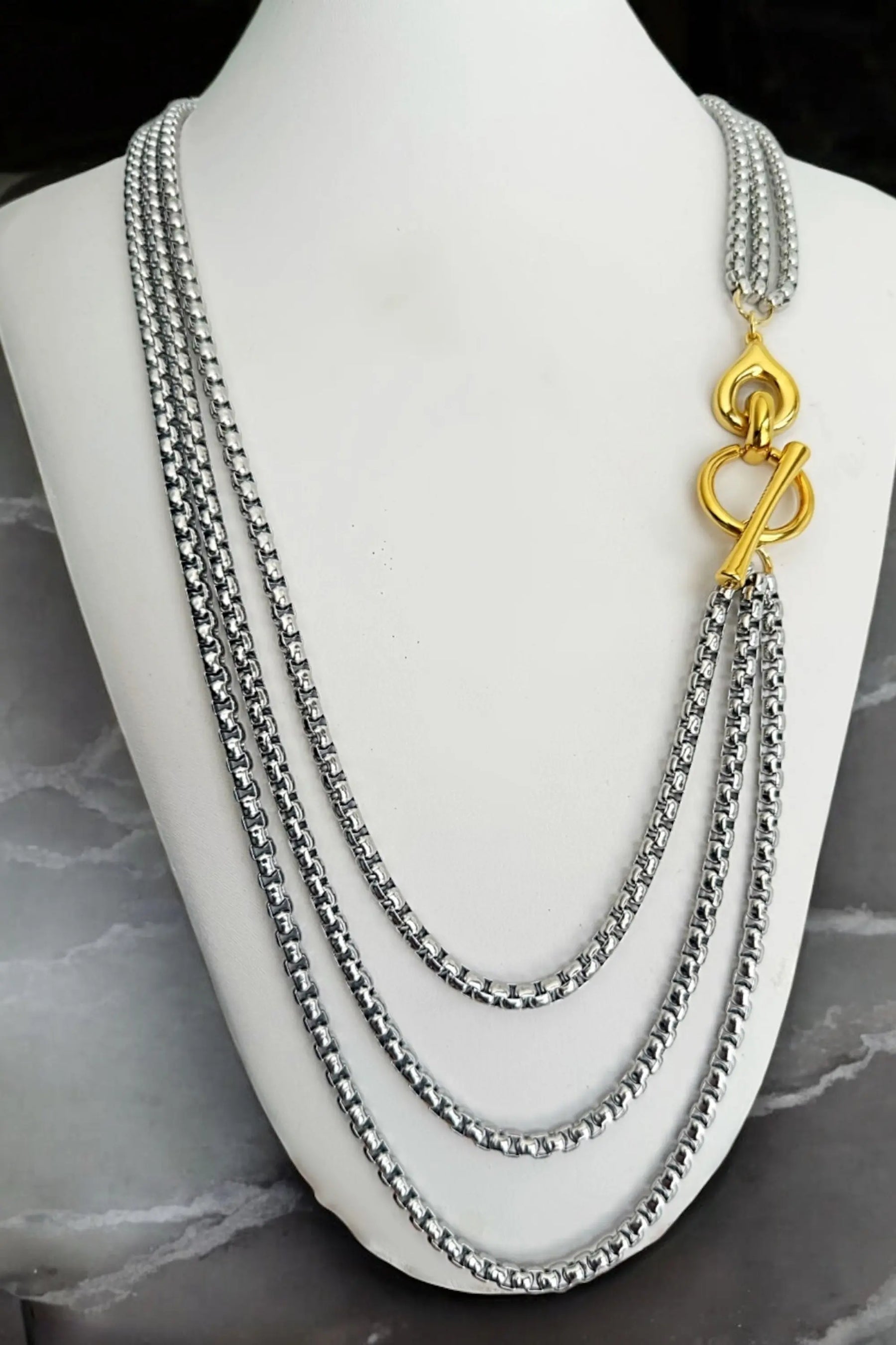 Verona long layers necklace