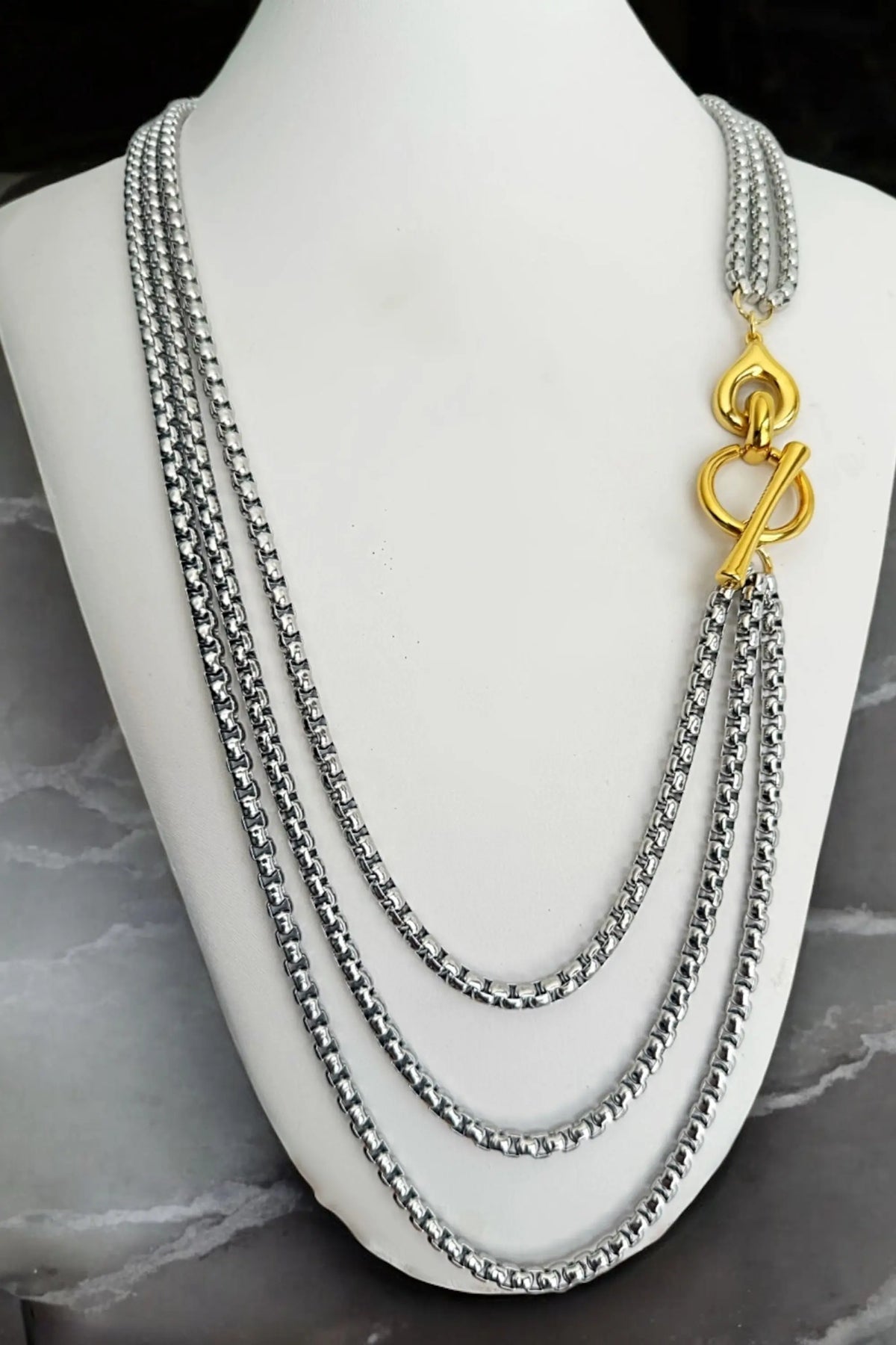 Verona long layers necklace