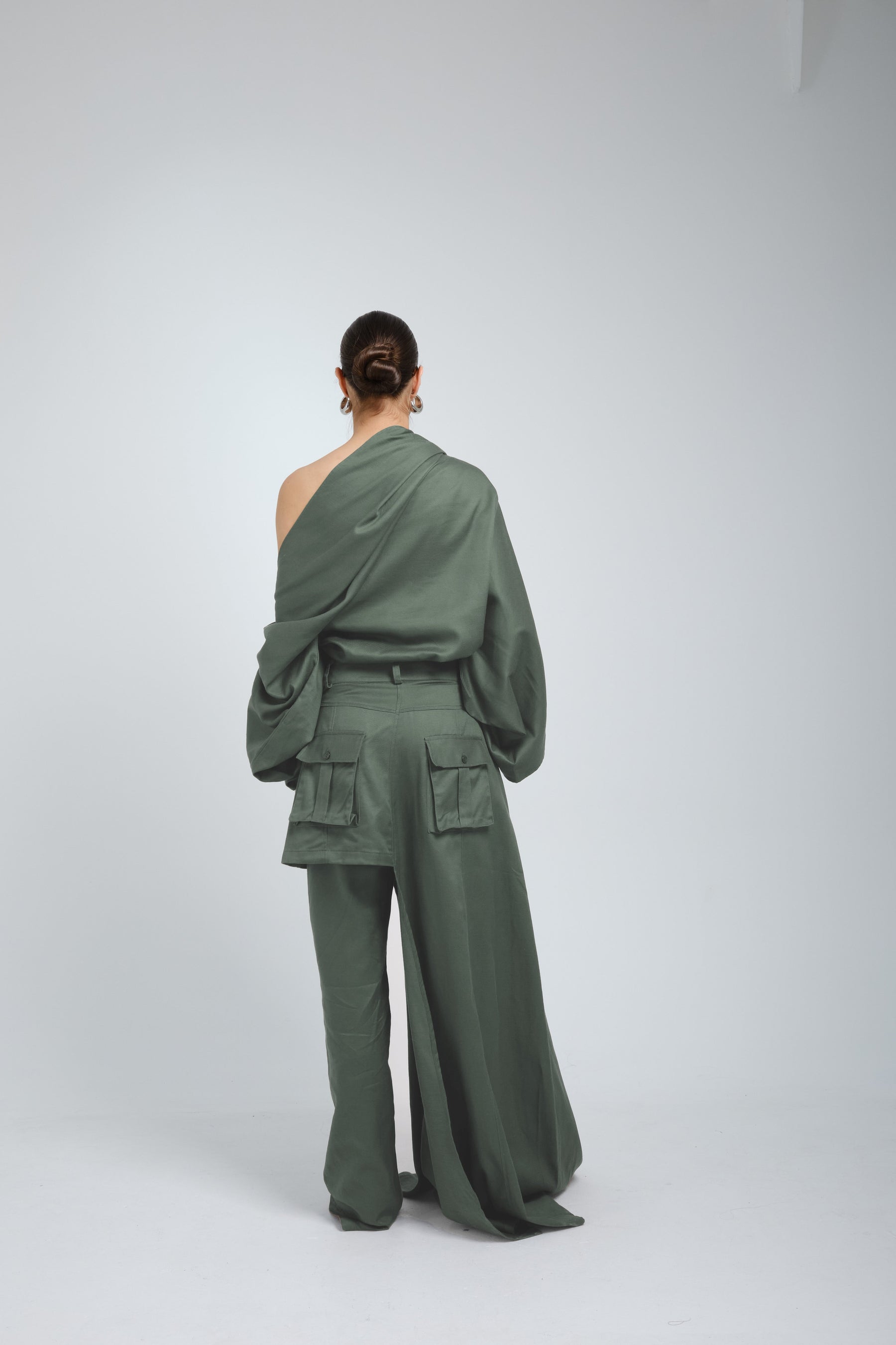 Ciocco Draped One-Shoulder Blouse