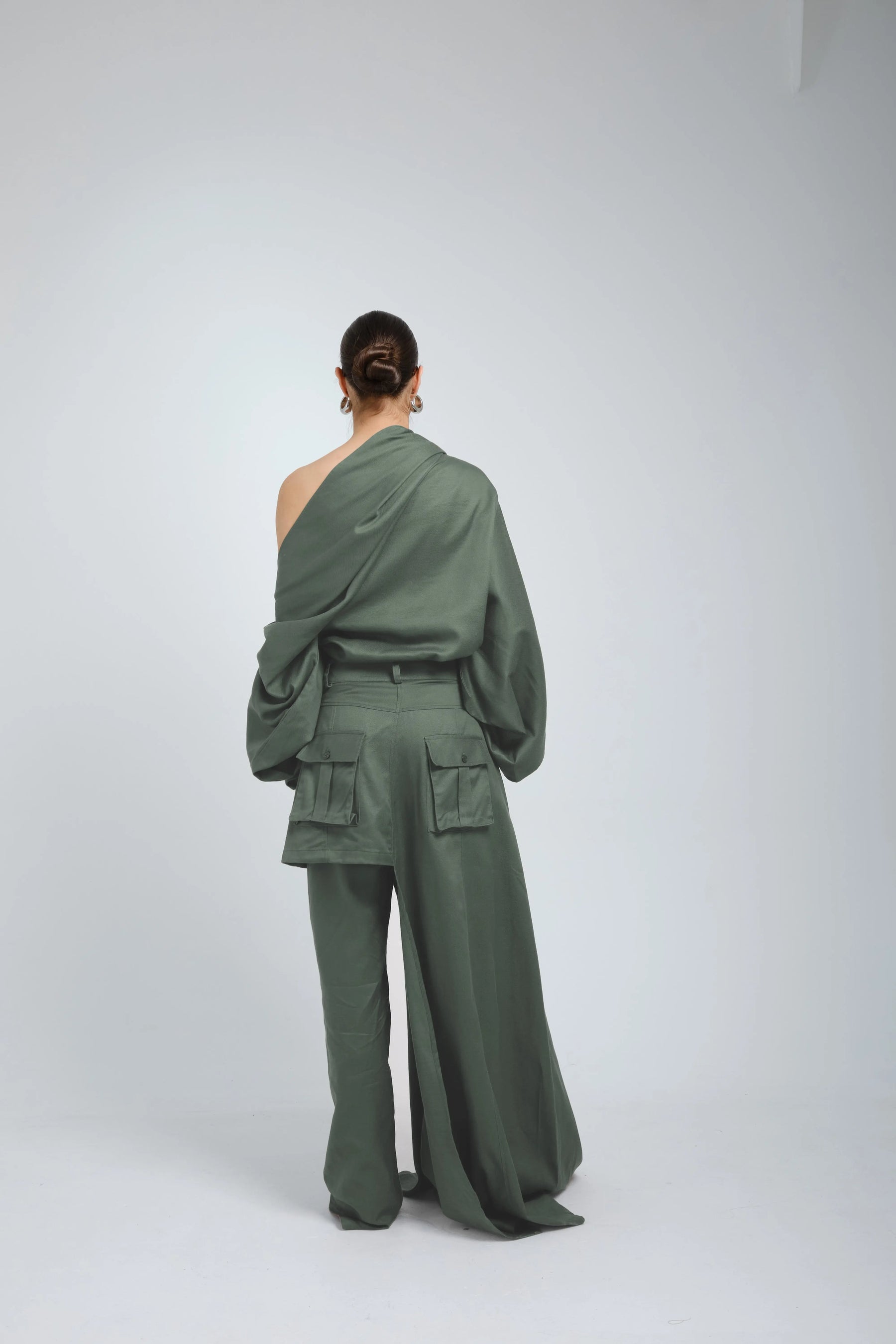 Ciocco Draped One-Shoulder Blouse