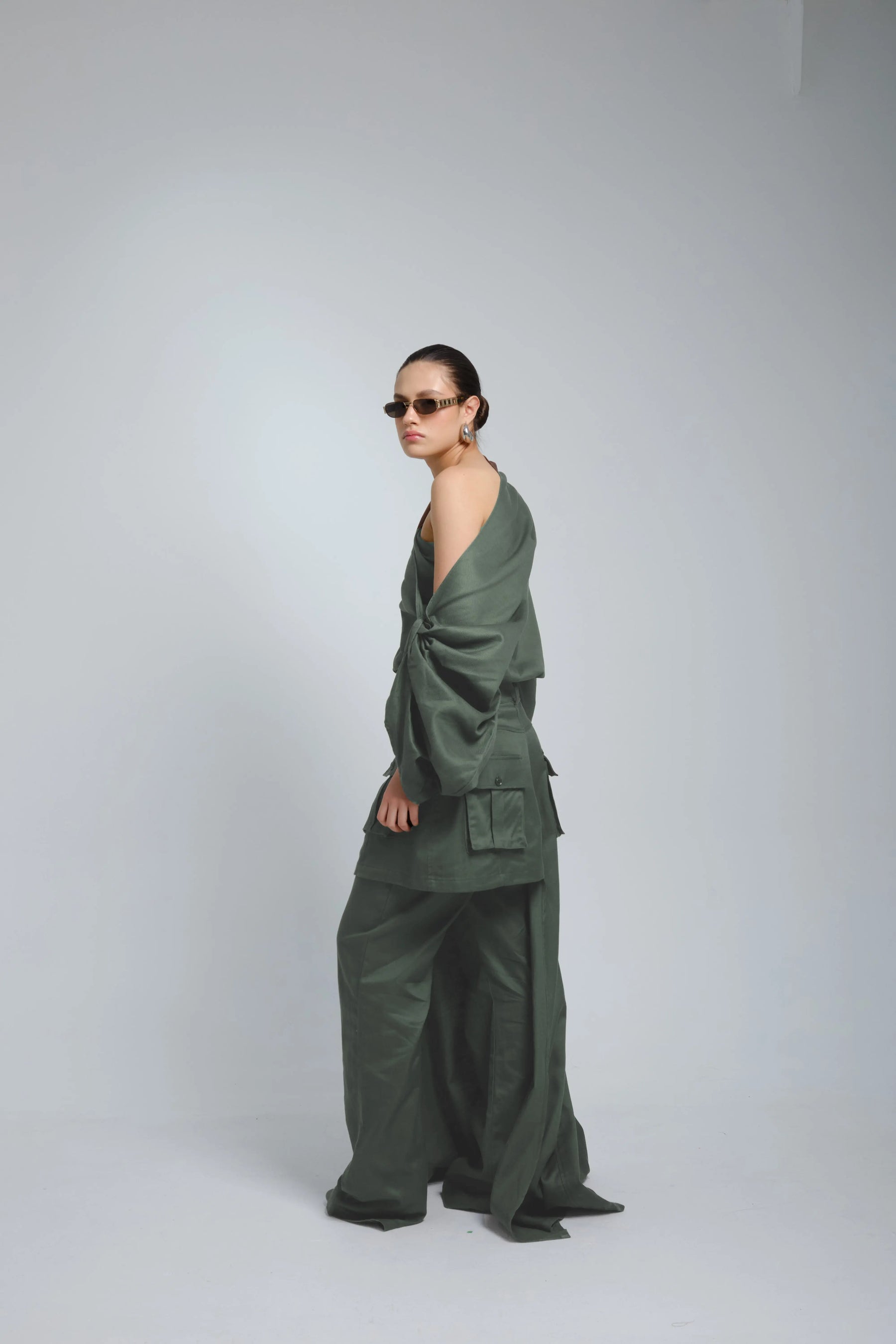 Ciocco Draped One-Shoulder Blouse