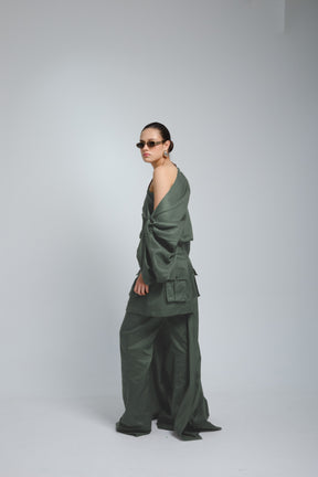 Ciocco Draped One-Shoulder Blouse