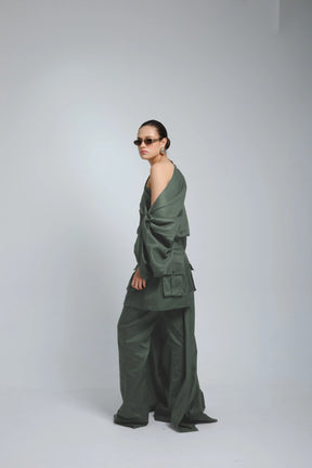 Ciocco Draped One-Shoulder Blouse