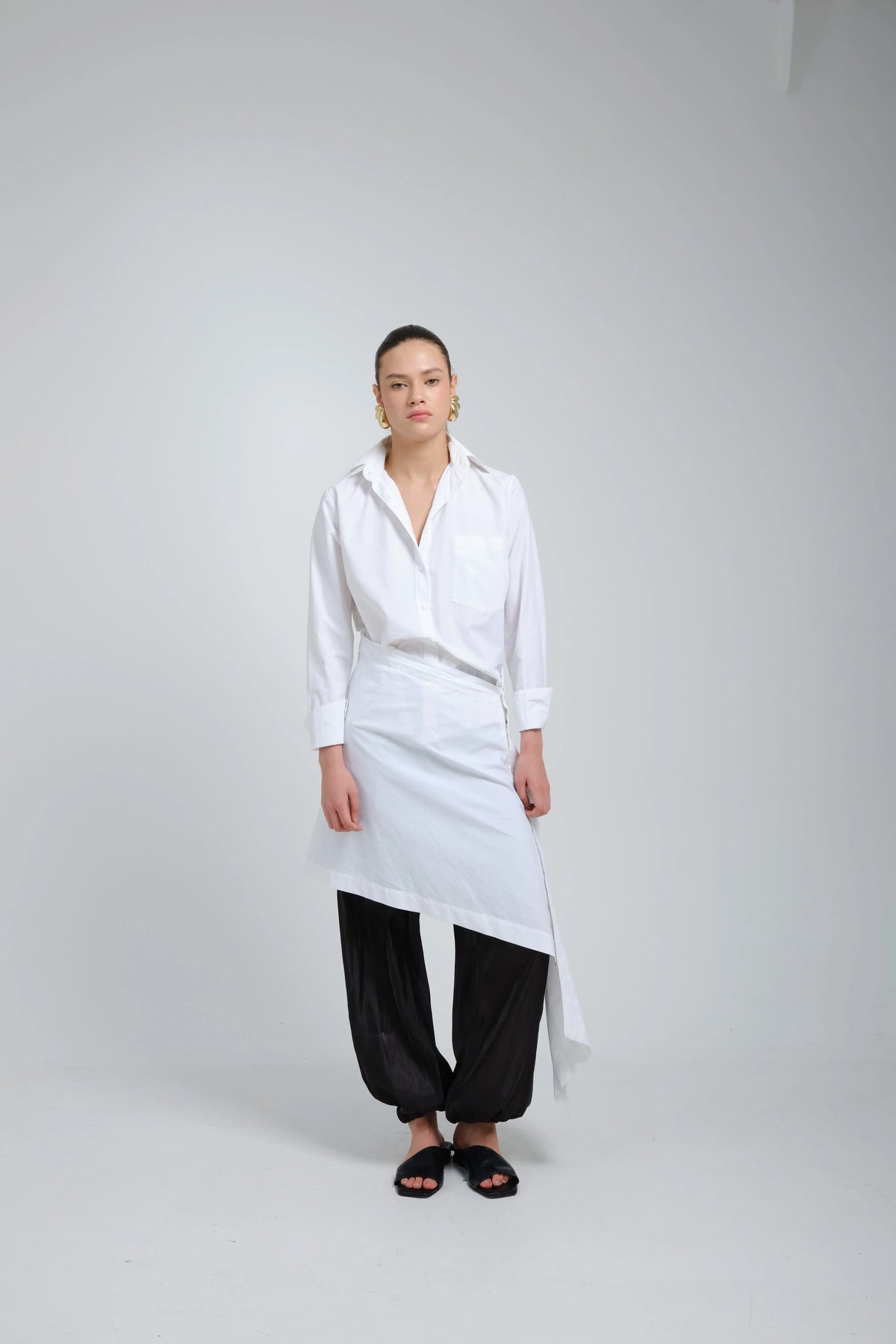 Marro White Assymetric Shirt