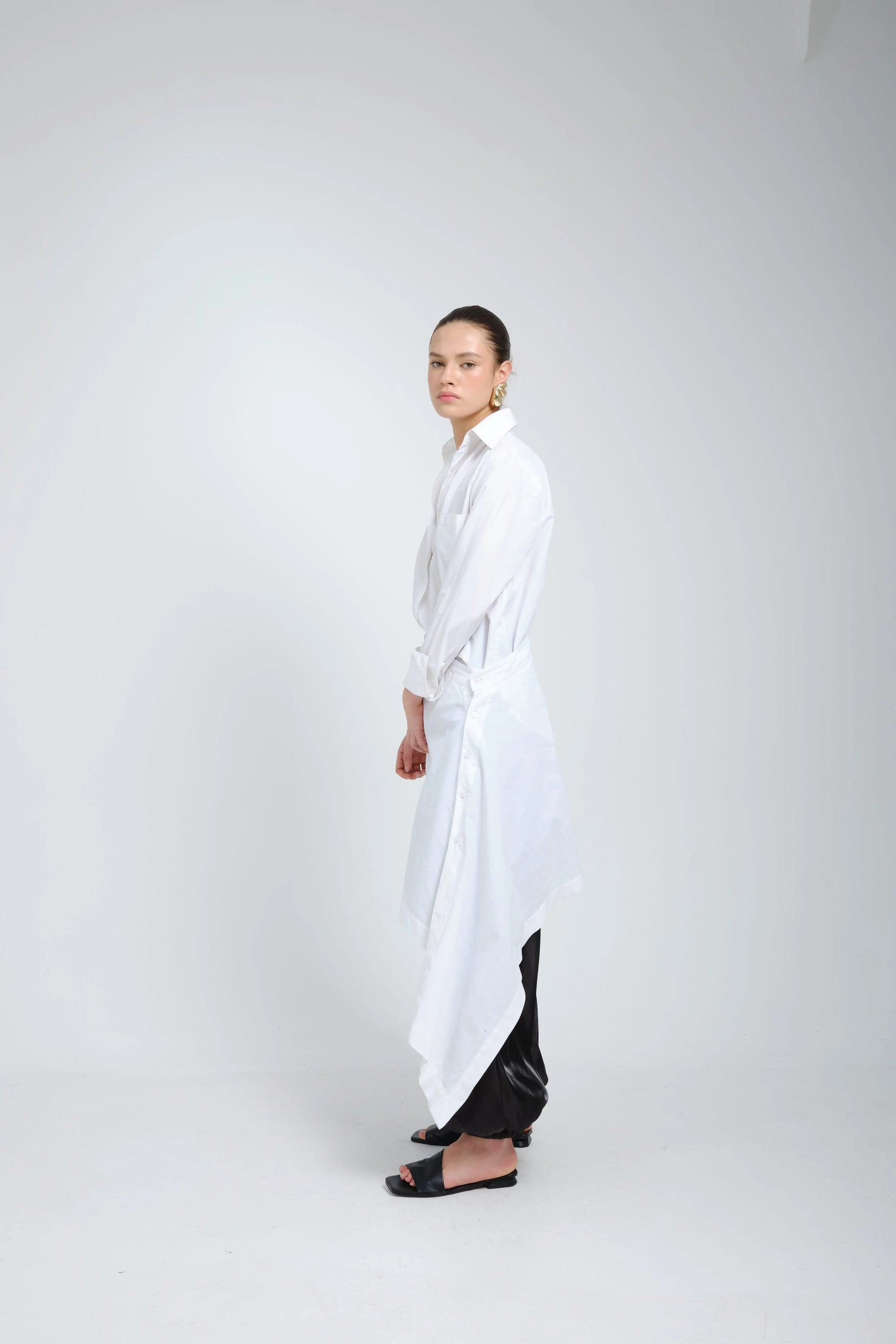 Marro White Assymetric Shirt