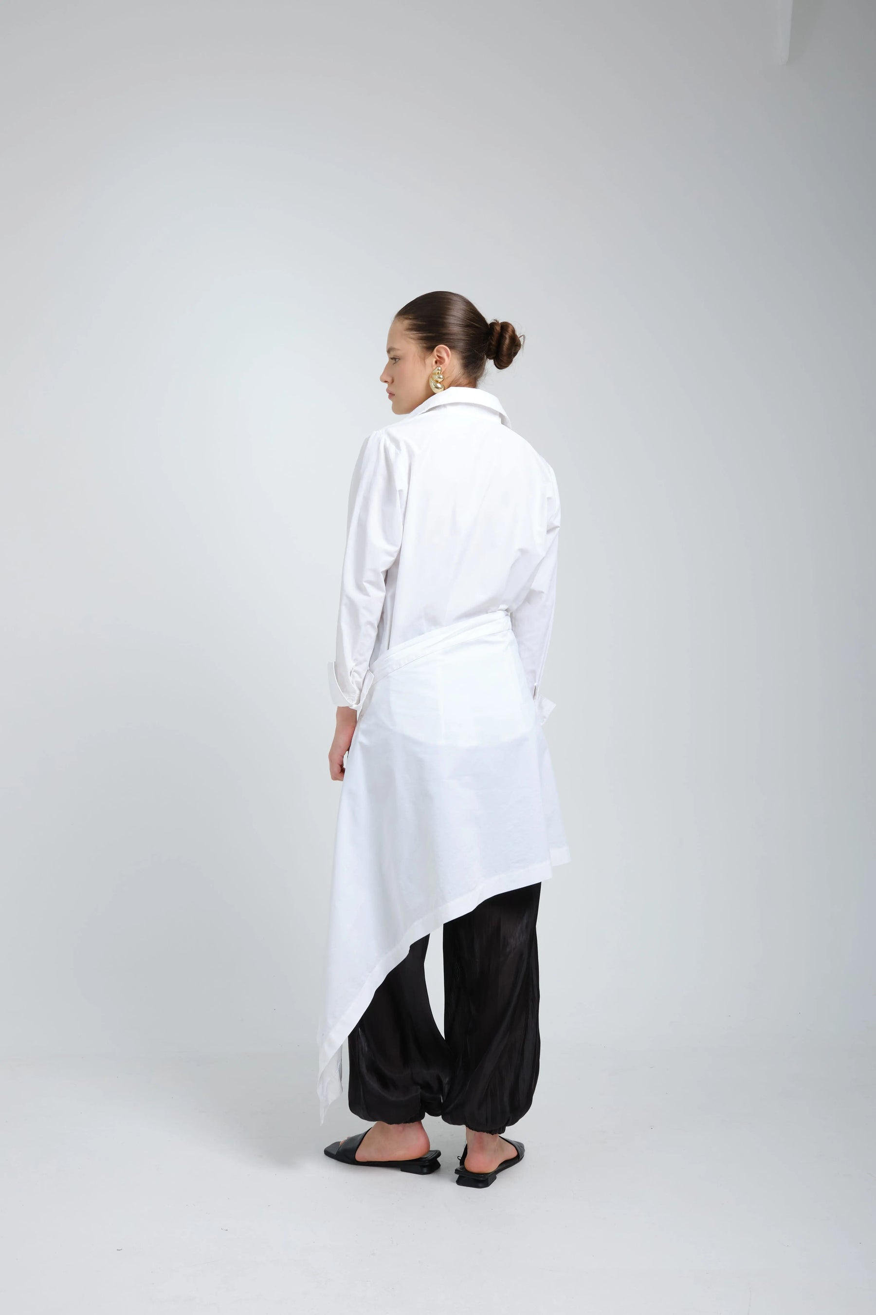 Marro White Assymetric Shirt