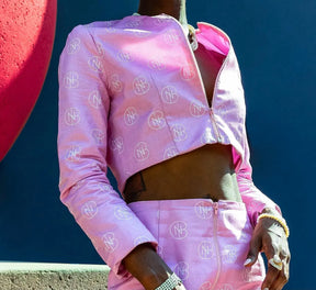 Fall into fabulous DNB Logo Jacket (Light Pink)