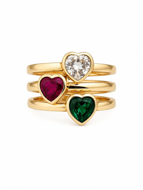 Triple Heart Rings