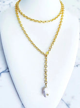 Dalia pearl chain necklace