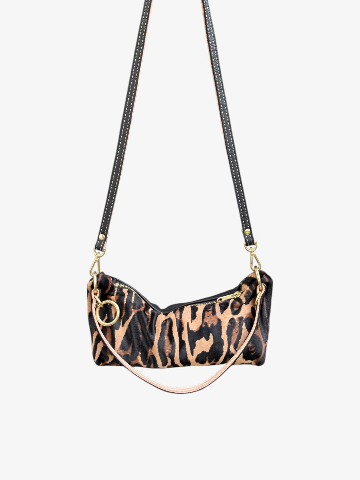 Baby Blair Shoulder Bag, Leopard Print Hair-On Hide