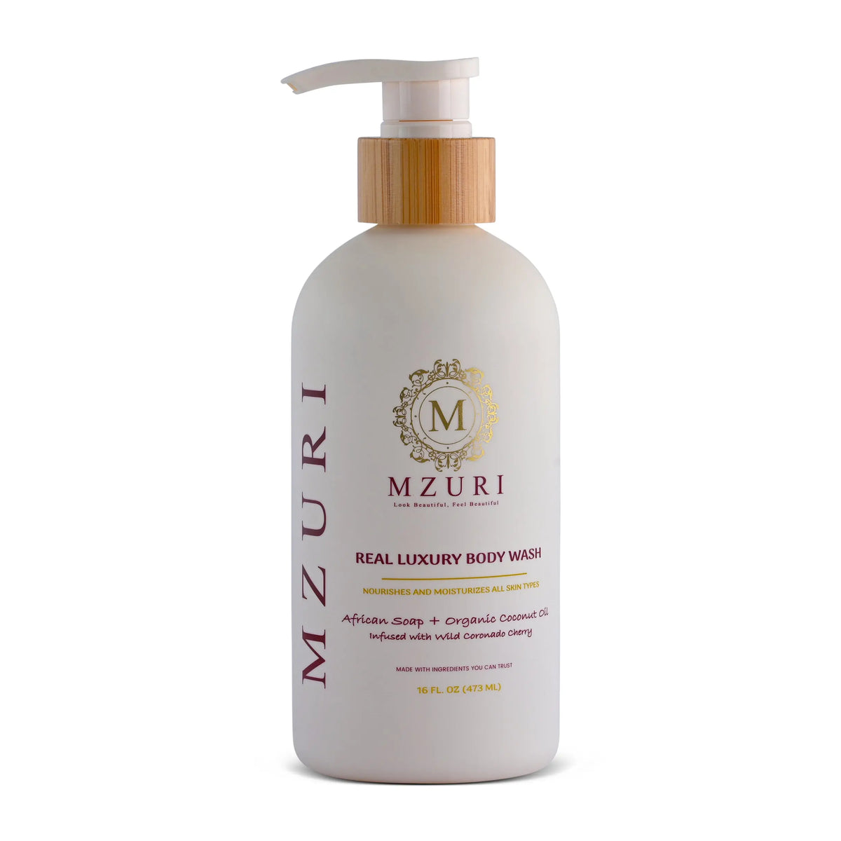 Body Wash - African Black Soap | Organic Coconut Oil | Wild Coronado Cherry