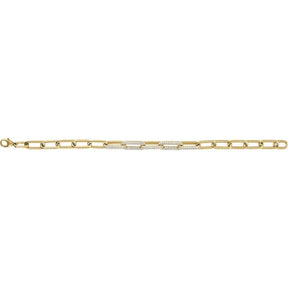 1 1/2 CT Lab-Grown Diamond Paperclip Bracelet in 14K Gold