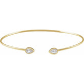 1/2 CT Natural Diamond Bangle Bracelet in 14K Gold