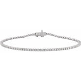 14K Gold 1 CTW Lab-Grown Diamond Tennis Bracelet