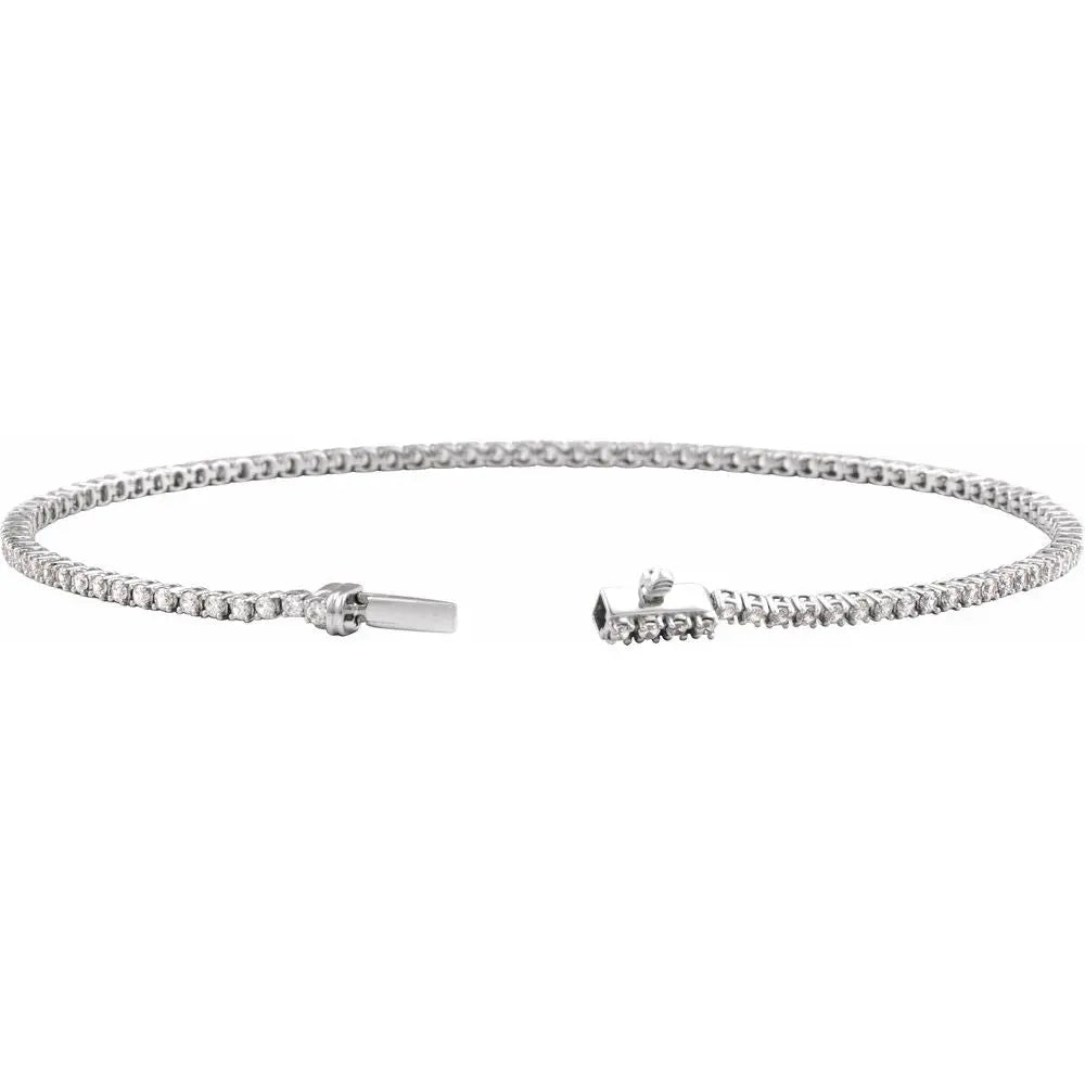 14K Gold 1 CTW Lab-Grown Diamond Tennis Bracelet