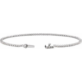 14K Gold 1 CTW Lab-Grown Diamond Tennis Bracelet