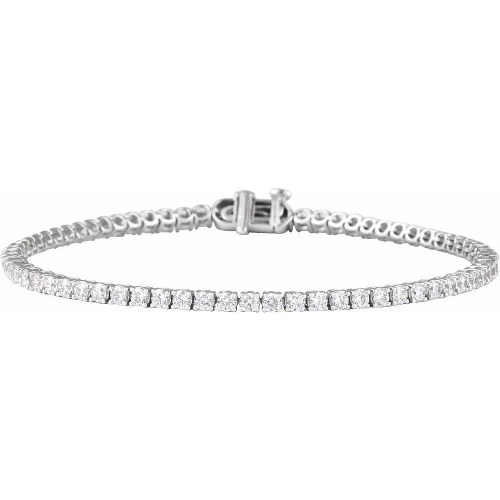 14K Gold 3 CTW Lab-Grown Diamond Tennis Bracelet
