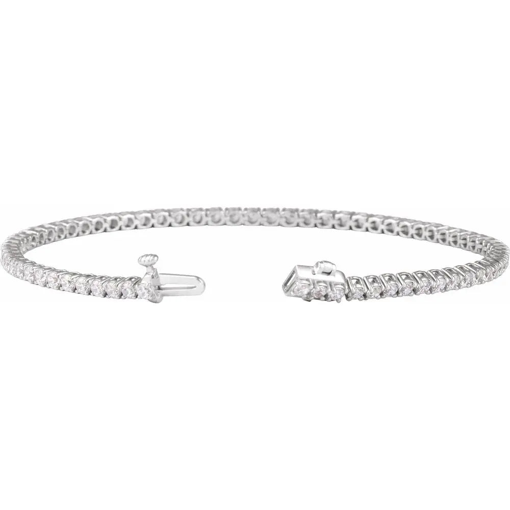 14K Gold 3 CTW Lab-Grown Diamond Tennis Bracelet