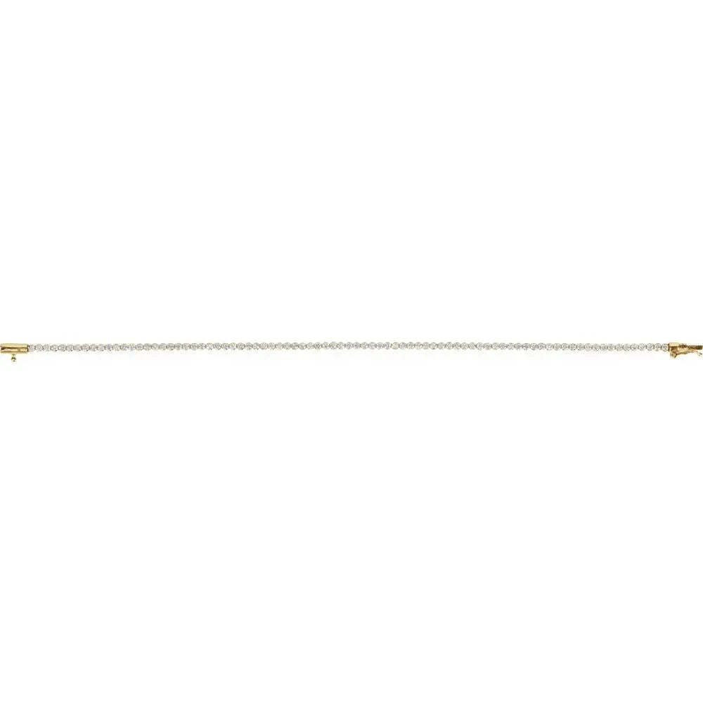 1 5/8 CT Natural Diamond Line Bracelet in 14K Gold