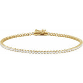 1 5/8 CT Natural Diamond Line Bracelet in 14K Gold