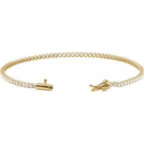 1 5/8 CT Natural Diamond Line Bracelet in 14K Gold