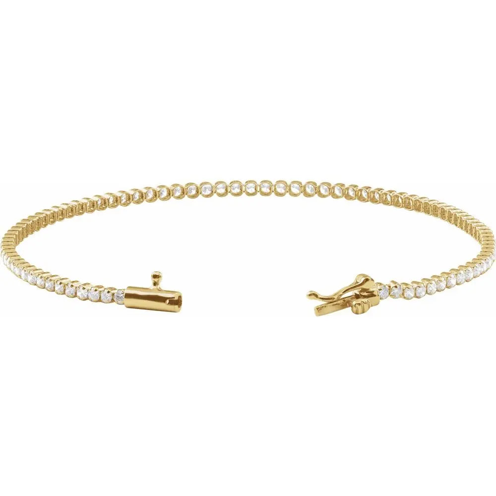 1 5/8 CT Natural Diamond Line Bracelet in 14K Gold