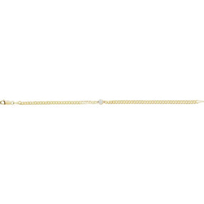 1/4 CT Natural Diamond Link Bracelet in 14K Gold