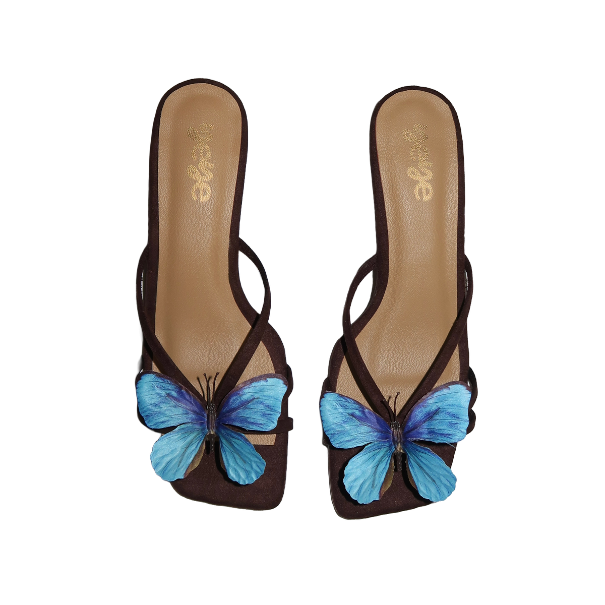 Blue Strikes  Kitten Heel