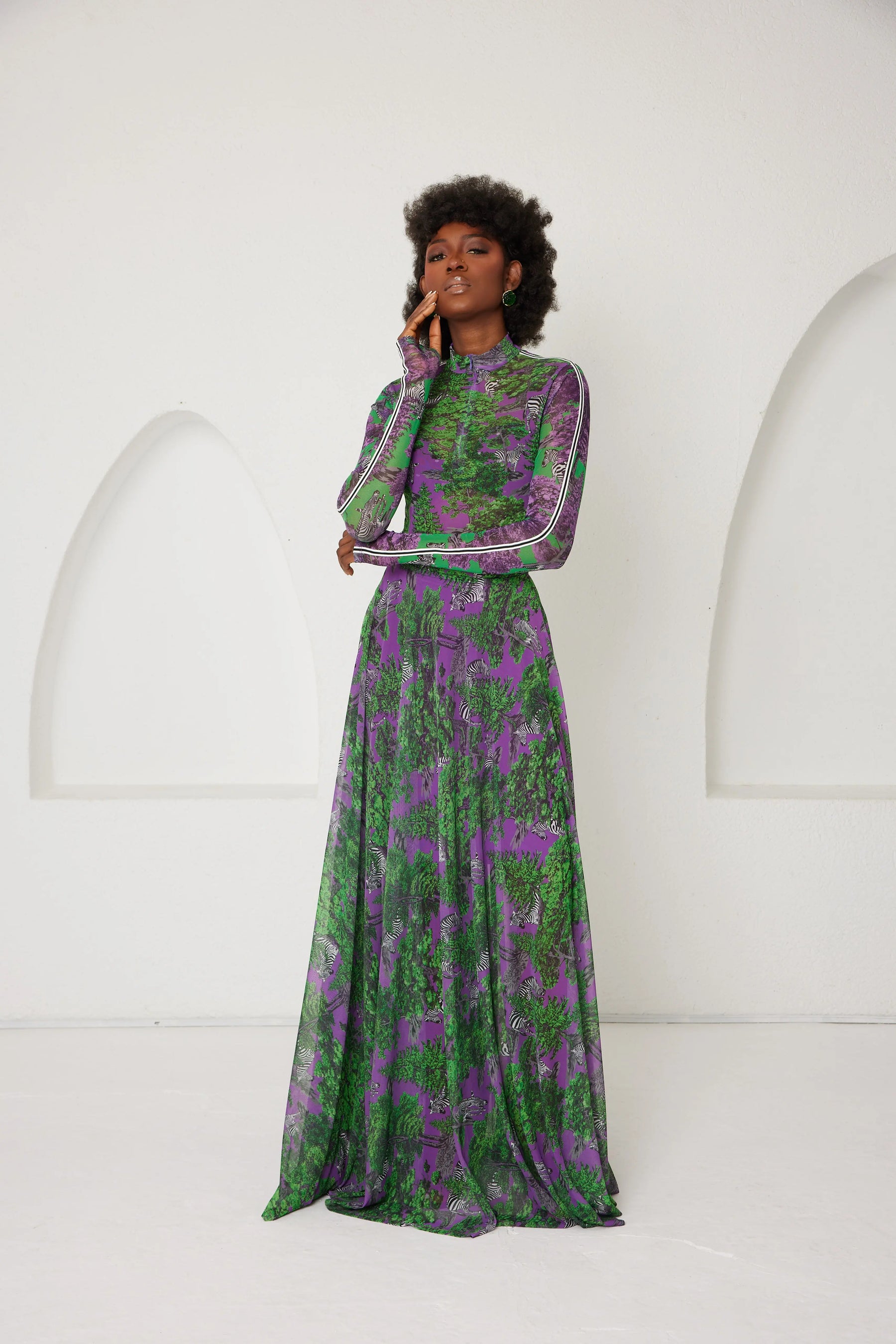 Two-Piece Skirt Set – Sportline Dream Safari- Purple
