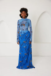 Two-Piece Skirt Set – Dream Eden Mirage- Indigo