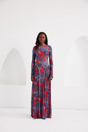 Maxi Dress - Dream Safari- Ruby Red