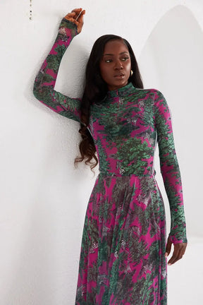 Two-Piece Skirt Set – Sportline Dream Safari- Pink-Green